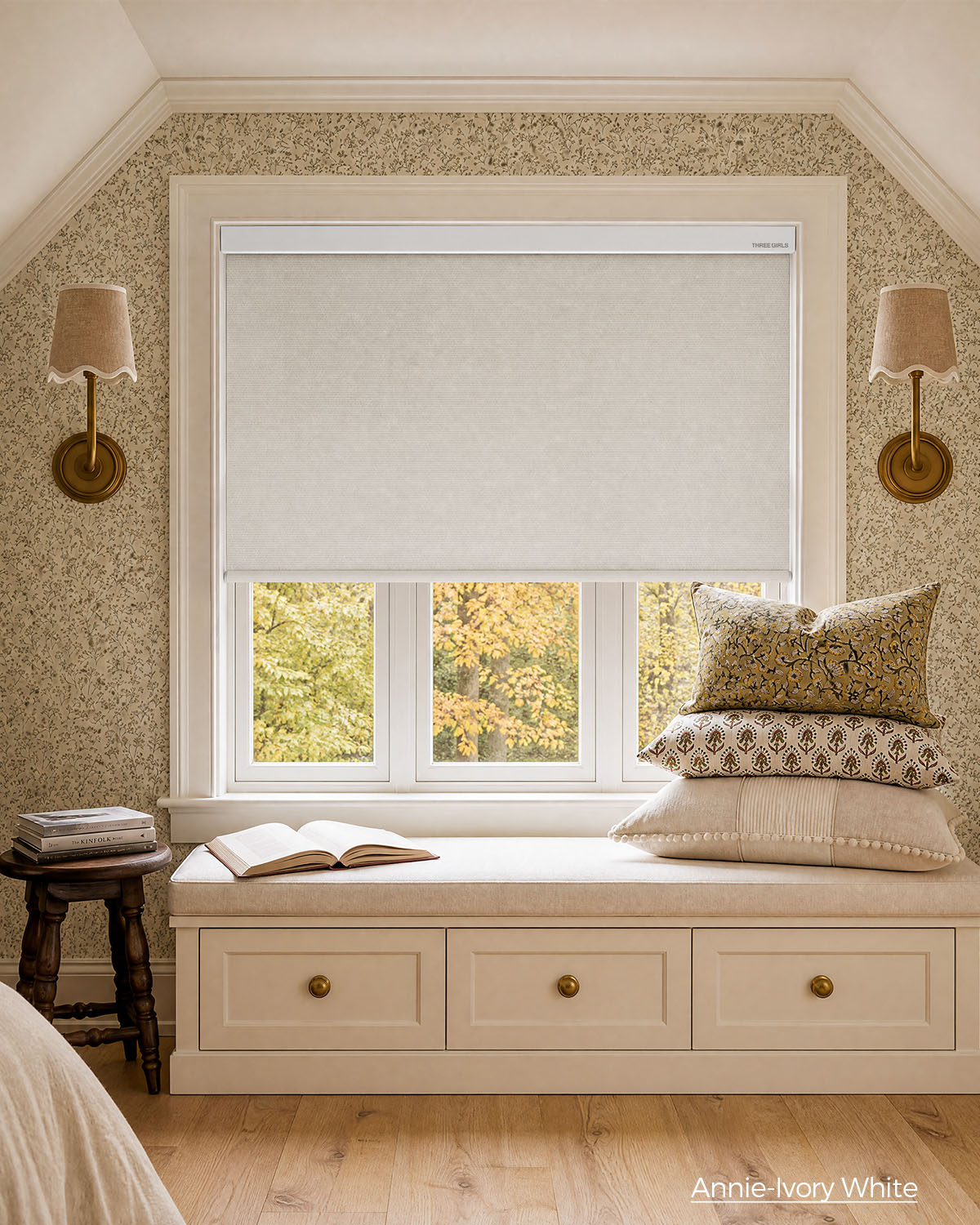 Motorized Roller Shades 100% Blackout Linen
